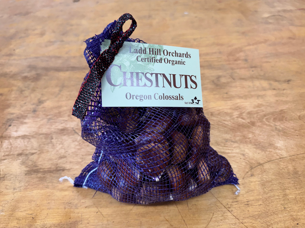 Jumbo Fresh Chestnuts (1½"+ diameter) $15/lb.